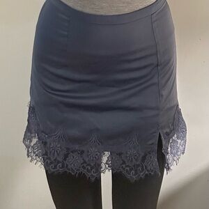 Urban Outfitters Navy Lace Mini Skirt